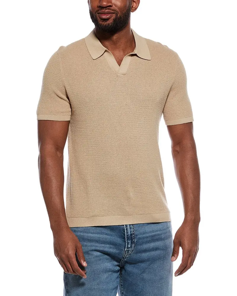 Onia Textured Johnny Collar Polo Shirt 1