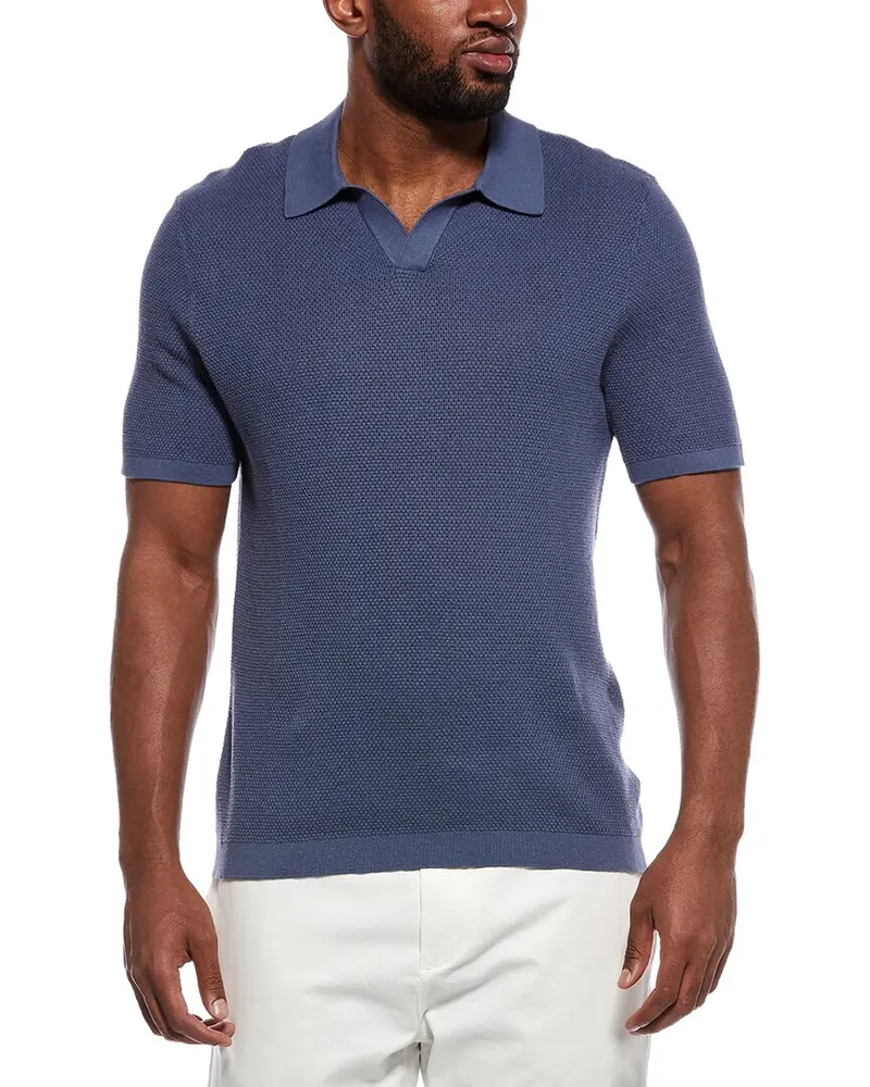 Onia Textured Johnny Collar Polo Shirt 1