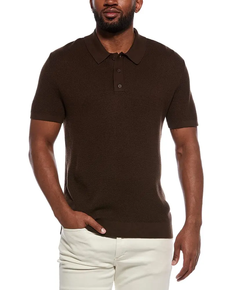 Onia Textured Knit Polo Shirt 1