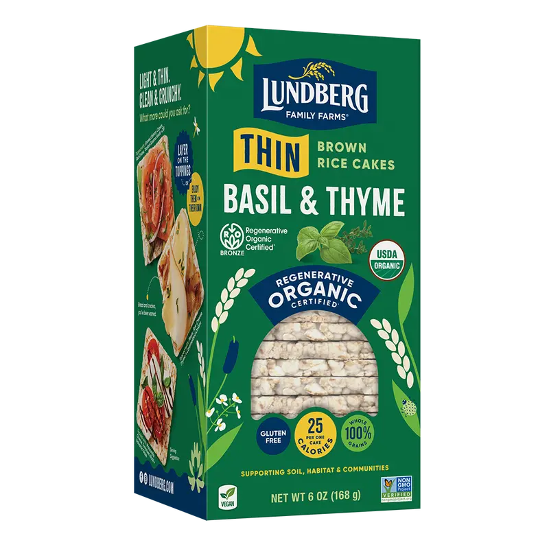 Organic Basil & Thyme Thin Rice Cakes 1