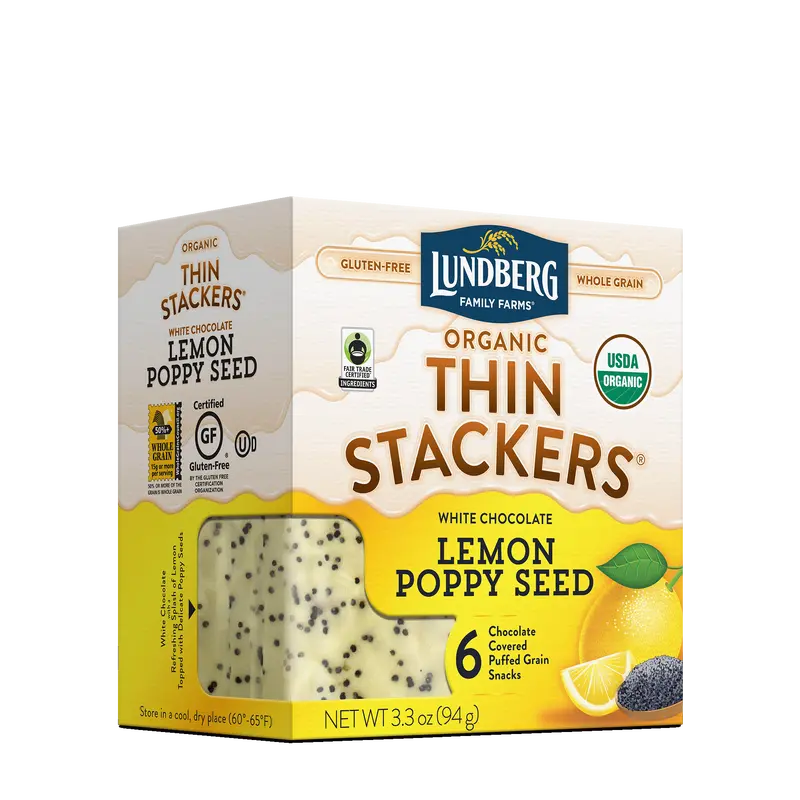 Organic Chocolate Thin Stackers® - Lemon Poppy Seed 1