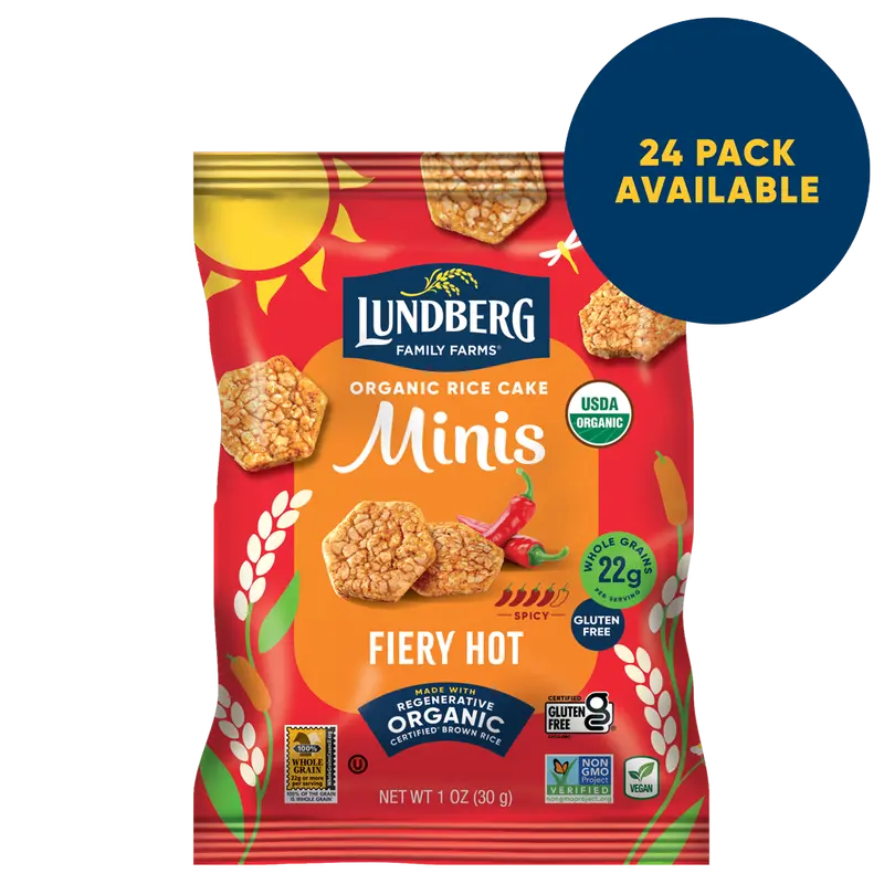 Organic Fiery Hot Rice Cake Minis, Single-Serve 1