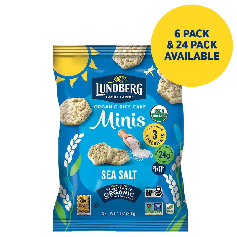 Organic Sea Salt Rice Cake Minis, Single-Serve 2