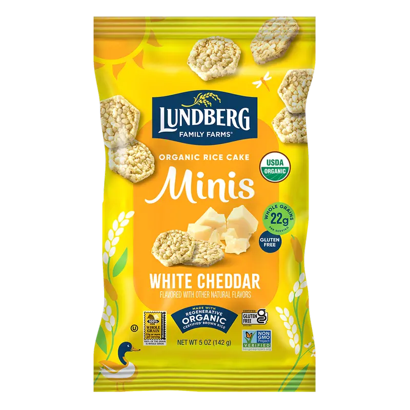 Organic White Cheddar Rice Cake Minis 1