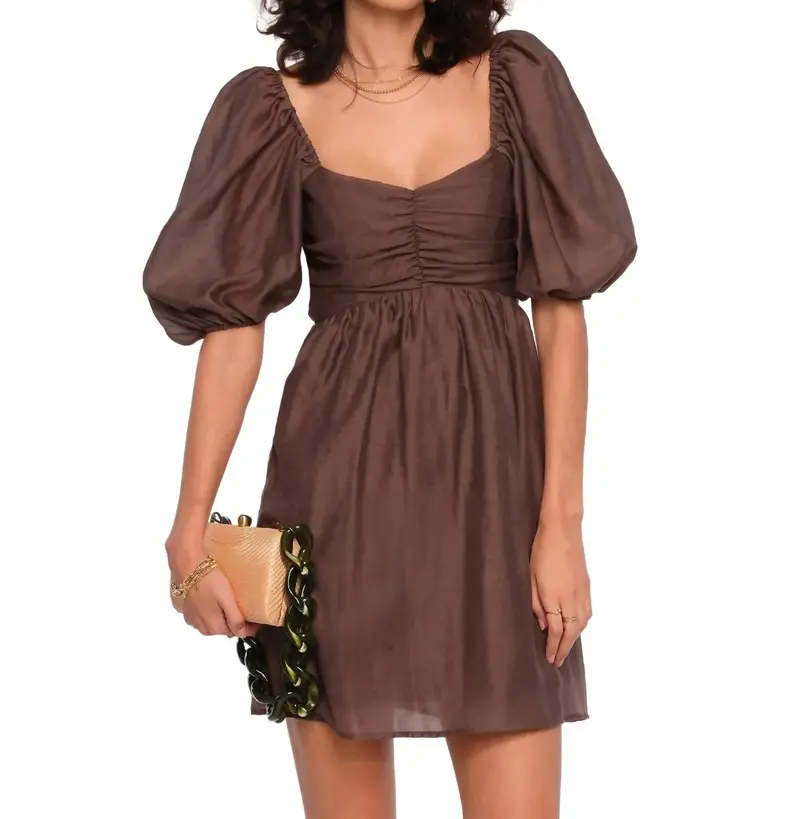 Orion Mini Dress In Espresso 1