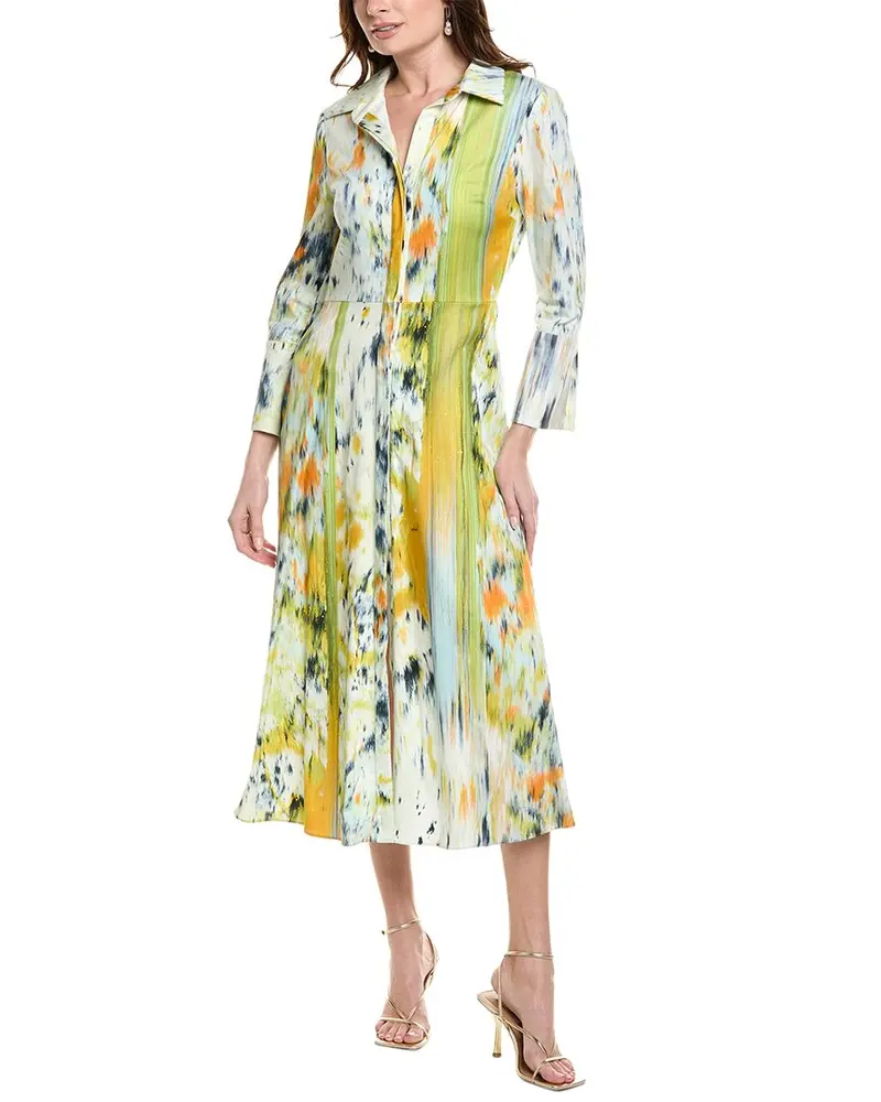 Oscar De La Renta Abstract Shirtdress 1