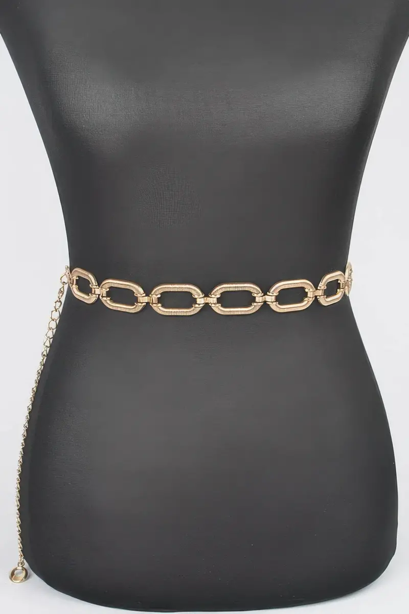 Oval Metal Plus Size Chain Belt 1