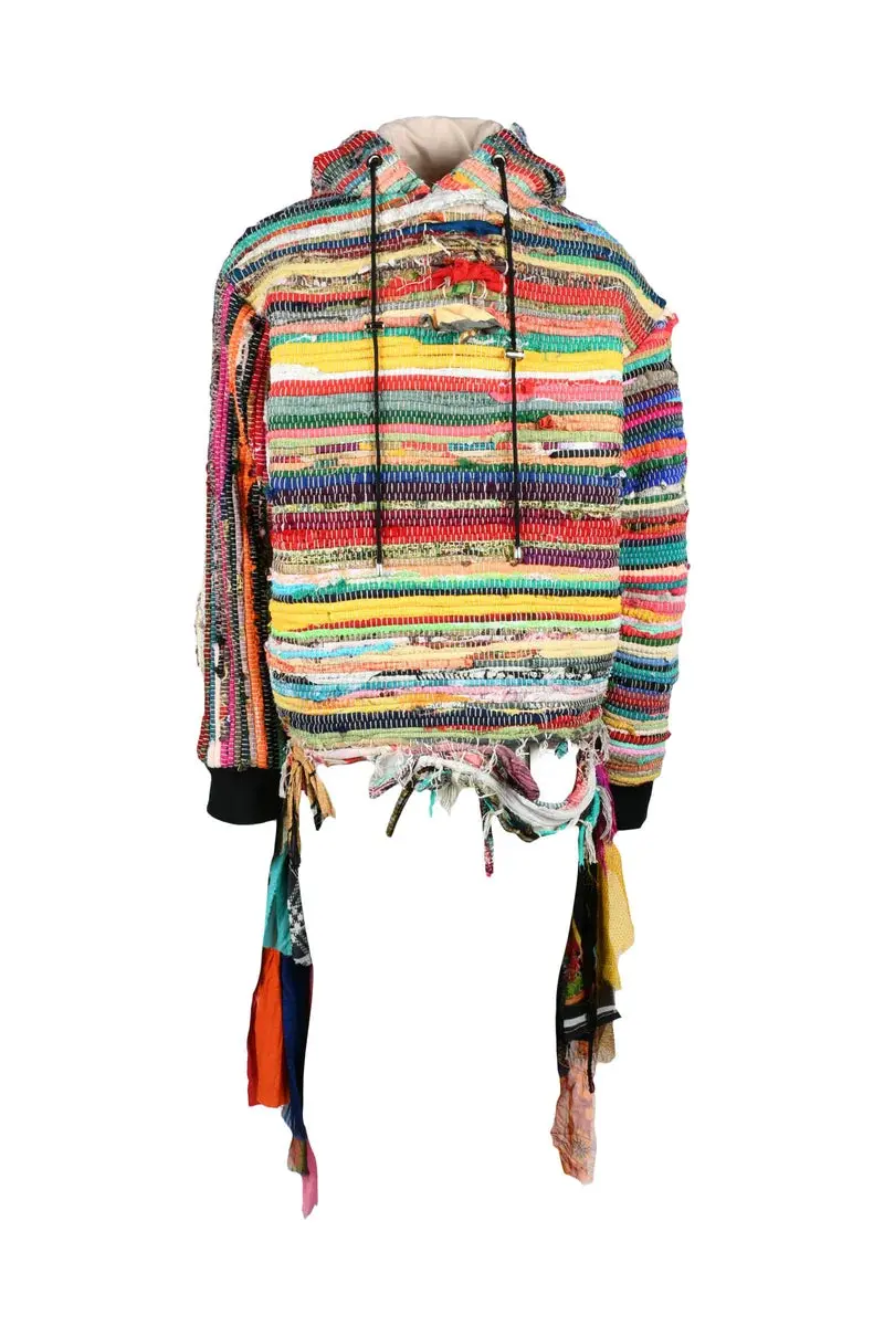 Oversize Patchwork Sweatshirt - Multicolor 1