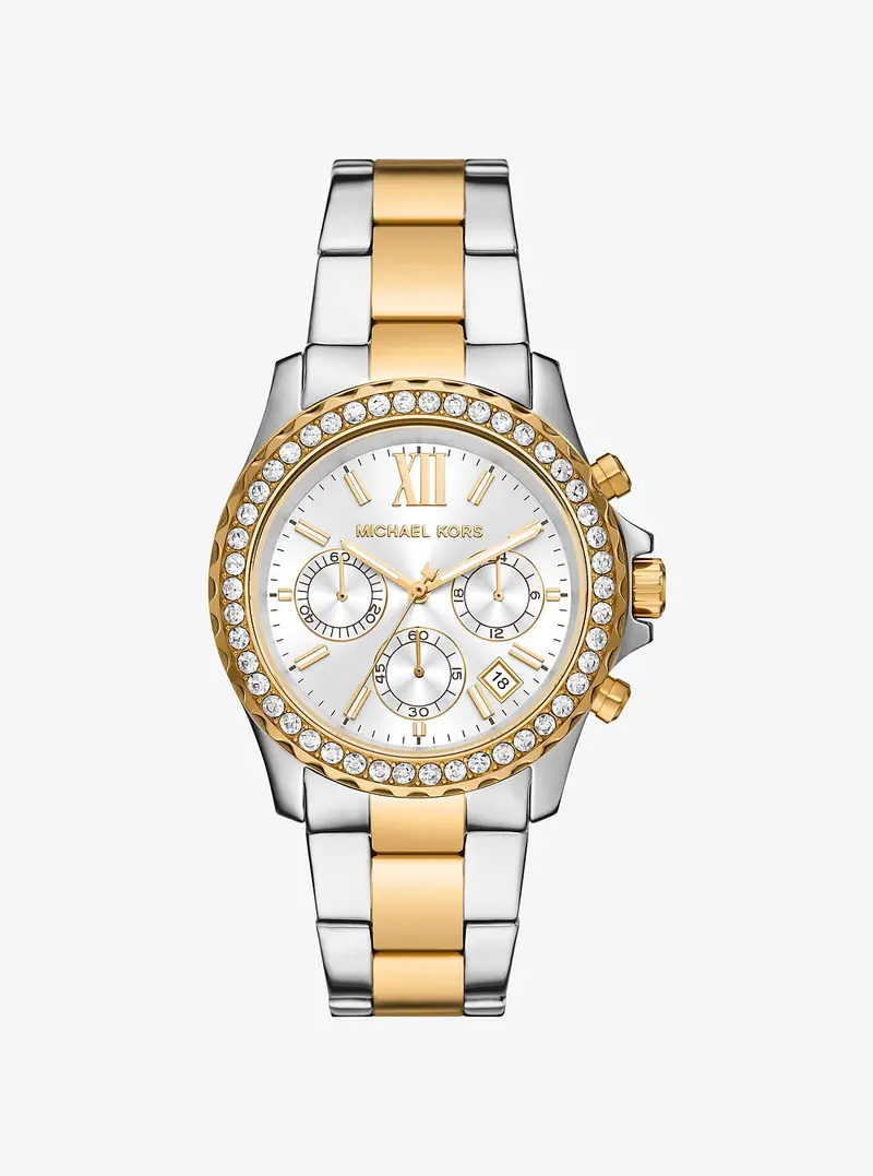 Oversized Everest Pavé Two-Tone Watch 1