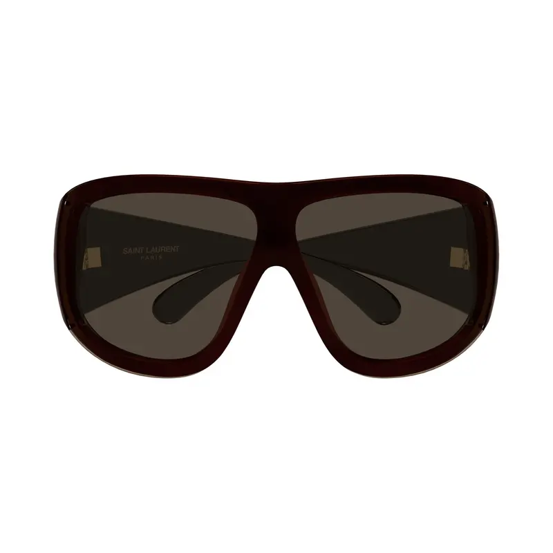 Oversized Shield Sunglasses With Glossy Frame 1
