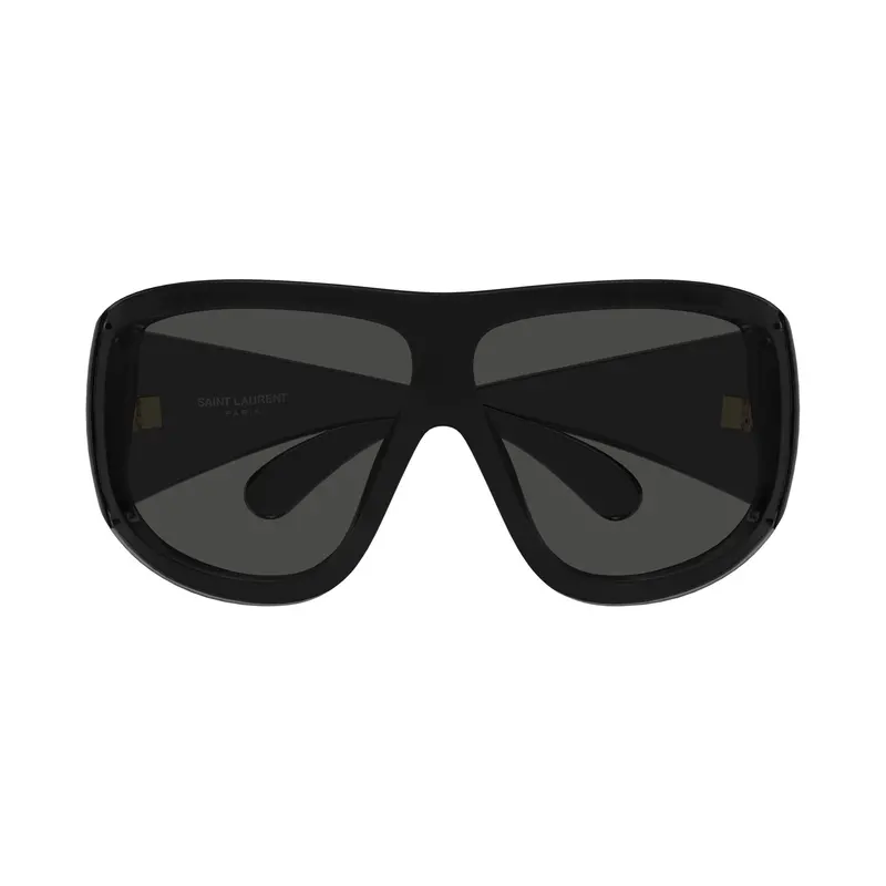 Oversized Shield Sunglasses With Gold Logo Accents 1