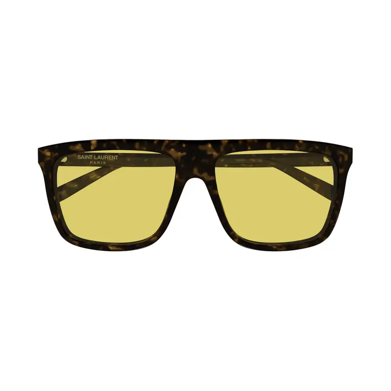 Oversized Square Tortoiseshell Sunglasses With Yellow Lenses 1