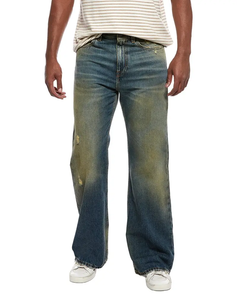 Palm Angels Distressed Straight Jean 1