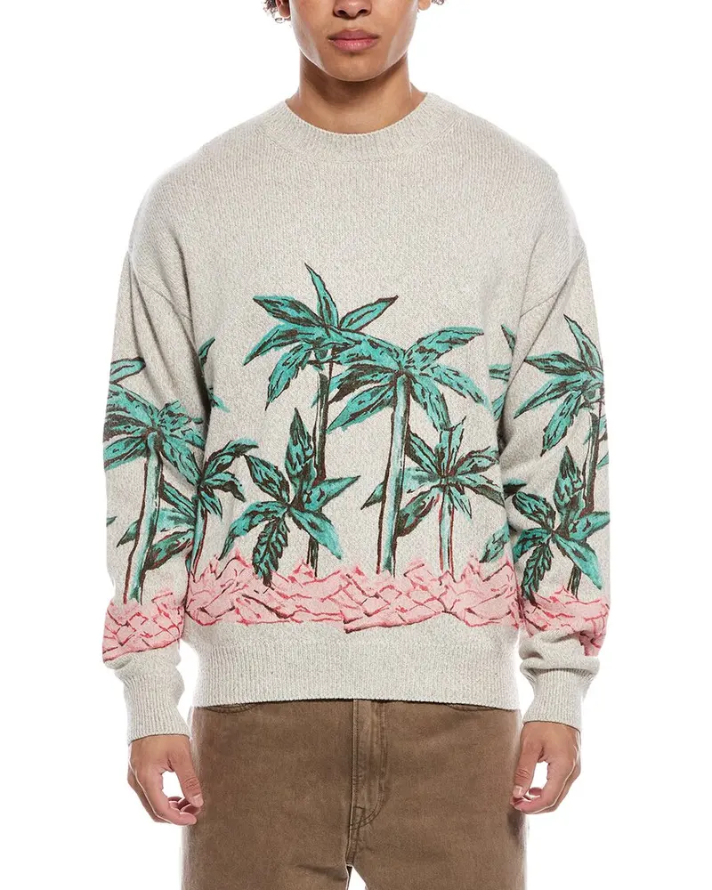 Palm Angels Wool & Cashmere-Blend Crewneck Sweater 1
