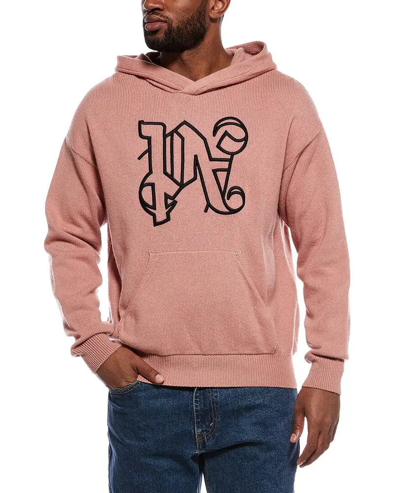 Palm Angels Wool & Cashmere-Blend Hooded Sweatshirt 1