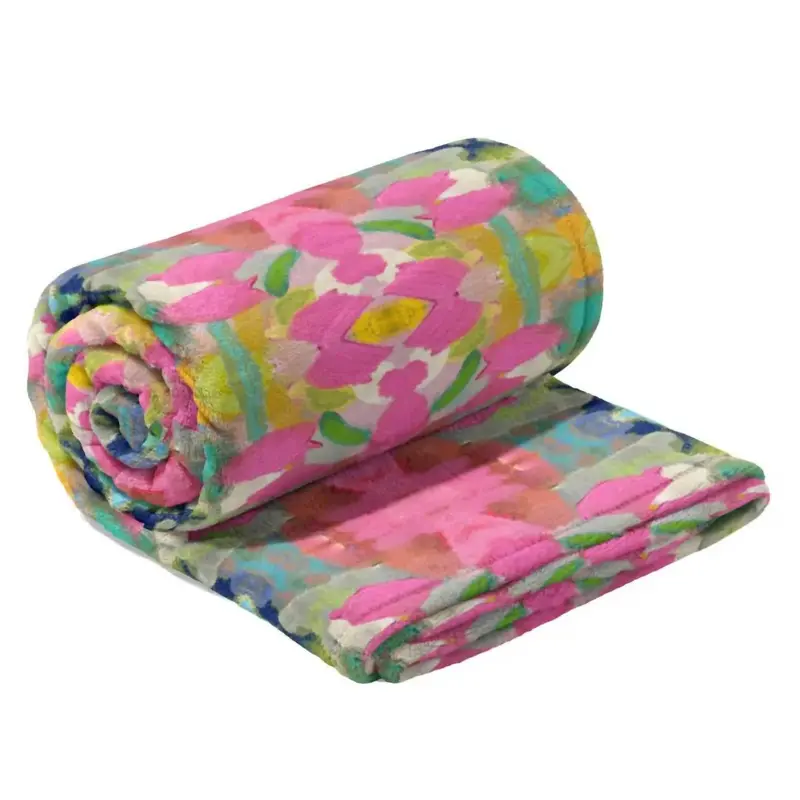 Paradise Fleece Blanket In Pink 1