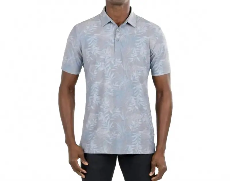 Patio Time Golf Polo In Heather Medium Grey 1