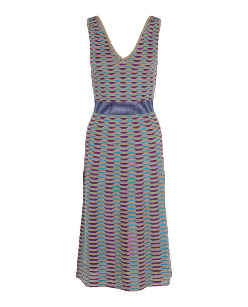 Patterned Lamé Midi Dress 1