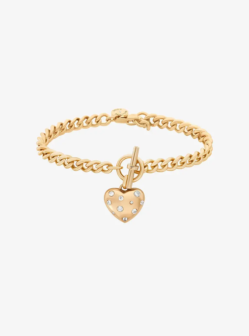 Pavé Heart Charm Bracelet 1