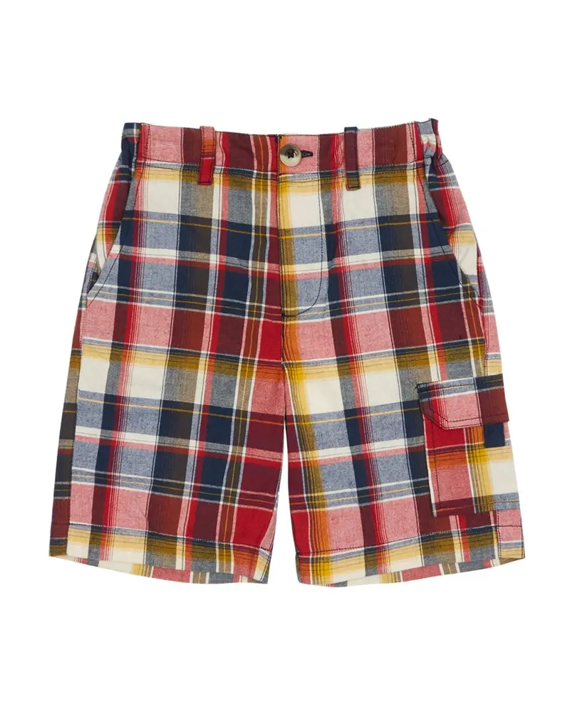 Peek Kids Rocco Plaid Cargo Short 1