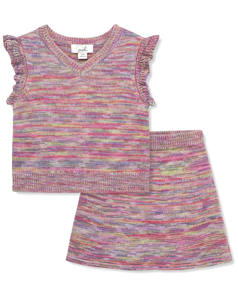 Peek Kids Space-Dye Stripe Skirt Set 1