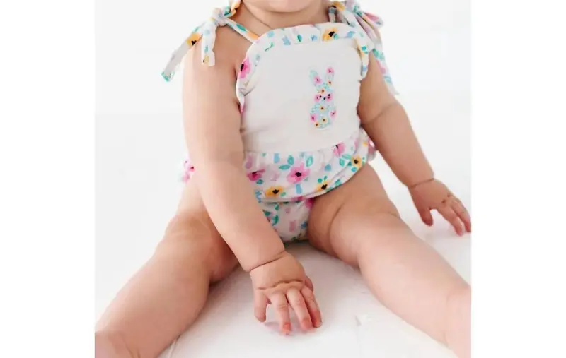 Peeps And Petals Bubble Romper In Pink 1
