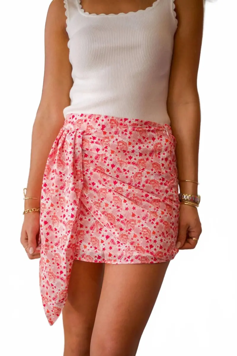 Penelope Mini Skirt In Tiger Orchid 1