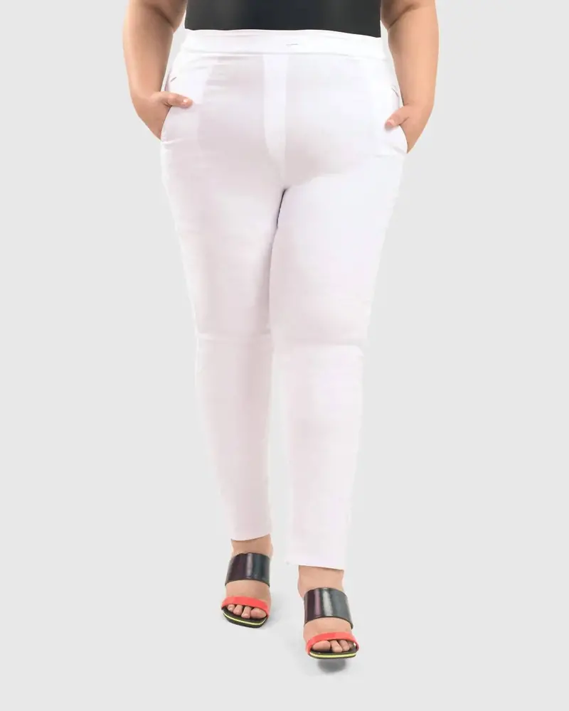 Perfect Skinny Jeans - Plus In White 1