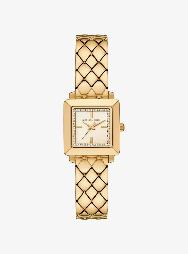 Petite Gwynn Pavé Gold-Tone Watch 1