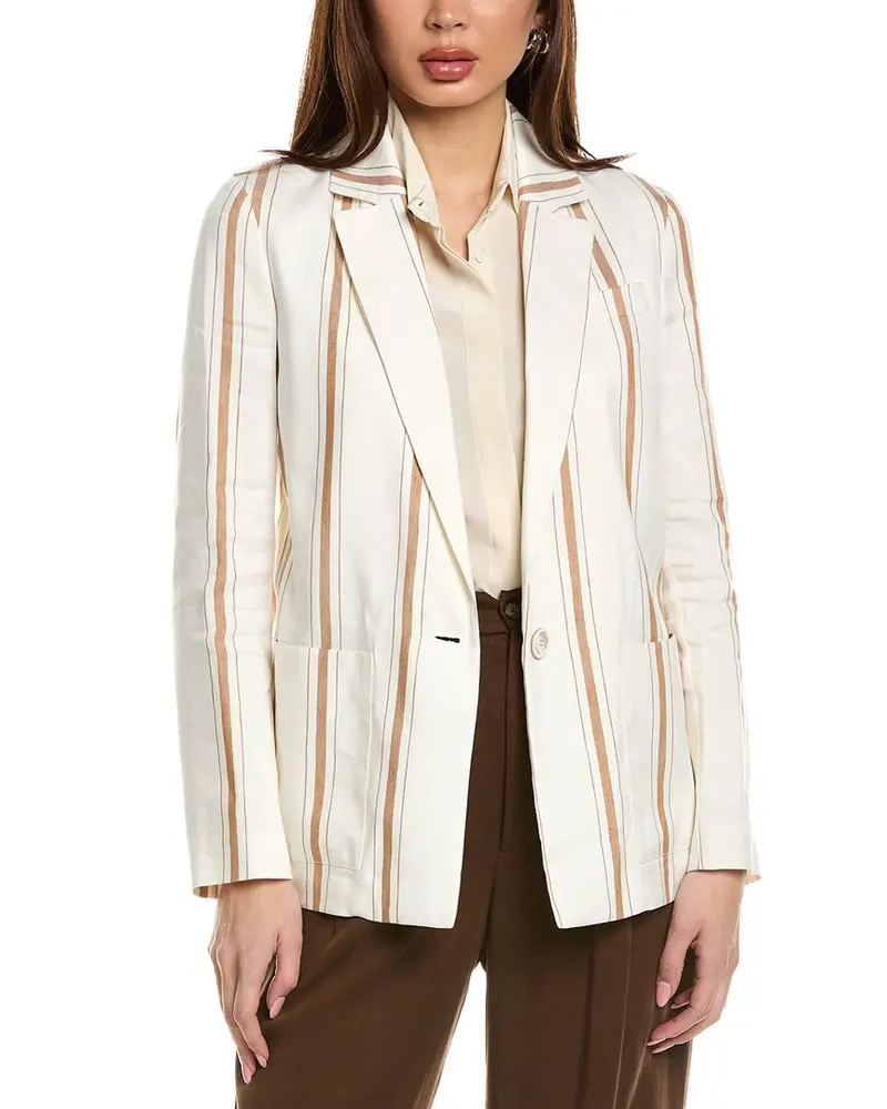 Piazza Sempione Linen & Silk-Blend Blazer 1