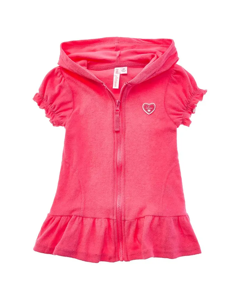 Pink Platinum Hooded Terry Coverup 1