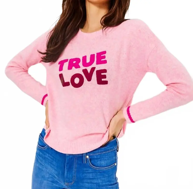 Pippy Sweater In Heathered Conch Shell Pink 1