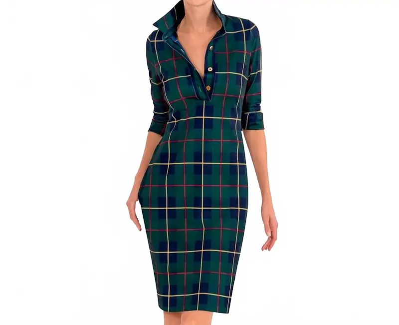 Plaidly Cooper Everywhere Dress In Green Multi 1
