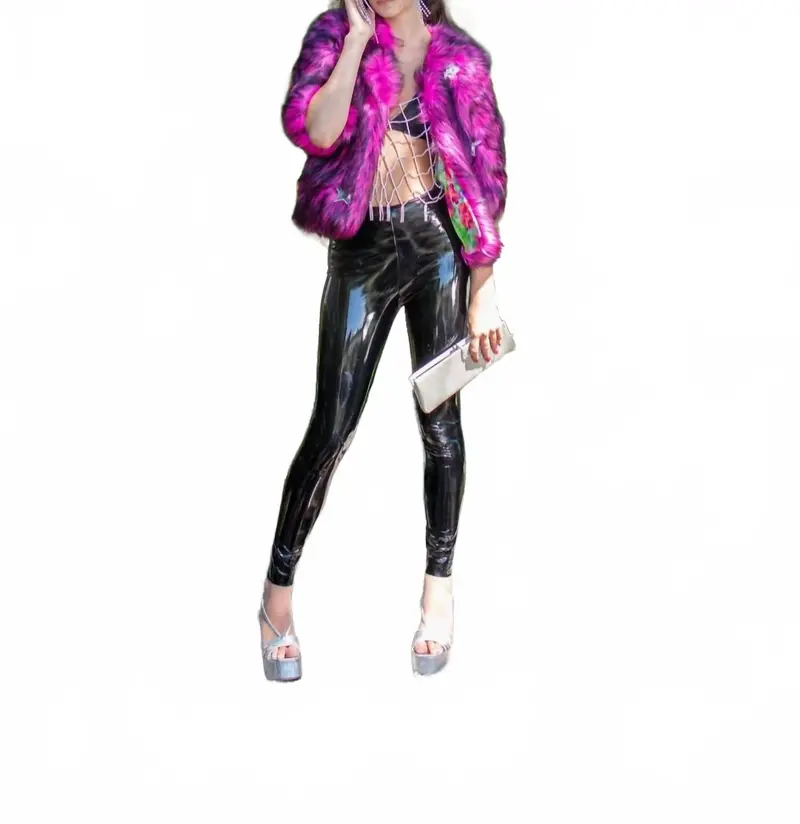 Planet Queen Faux Fur Jacket In Monster Pink 1