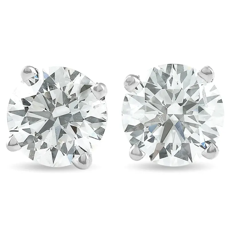 Platinum 1 1/2Ct Lab Grown Diamond Studs 1