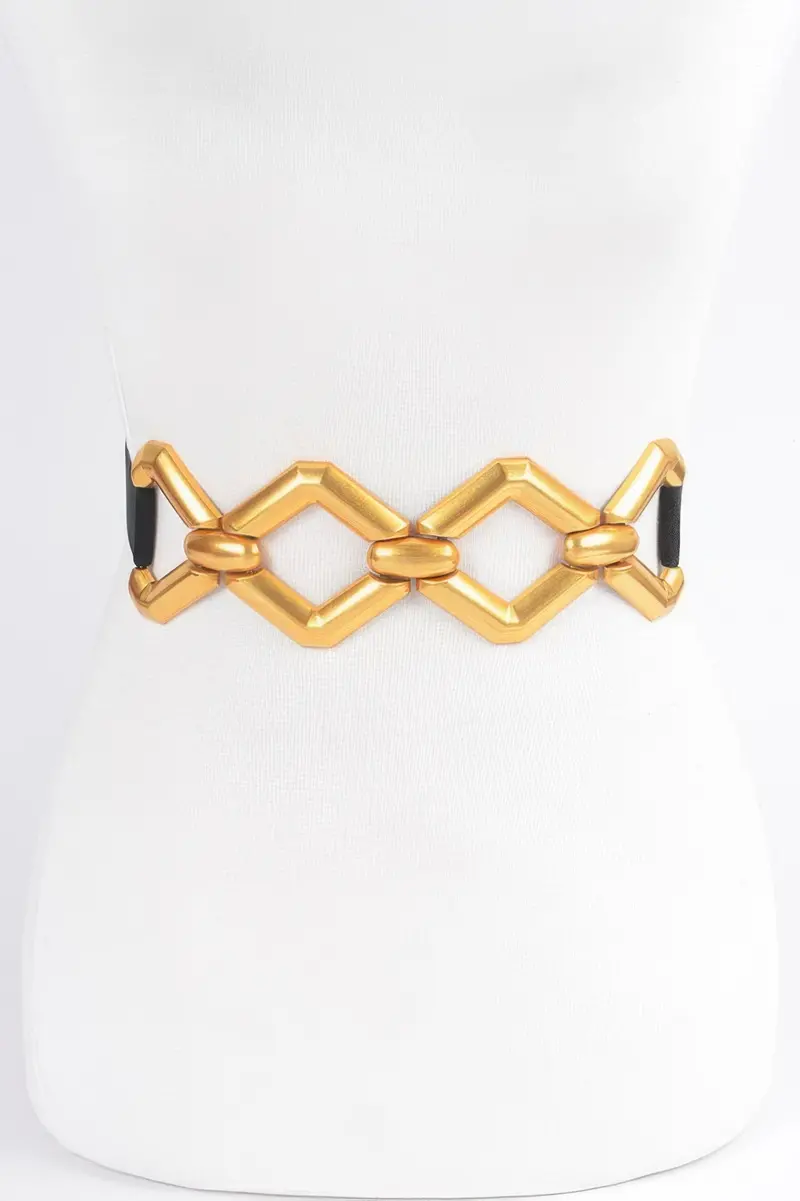 Plus Size Elastic Waist Belt With Metal Buckle 1