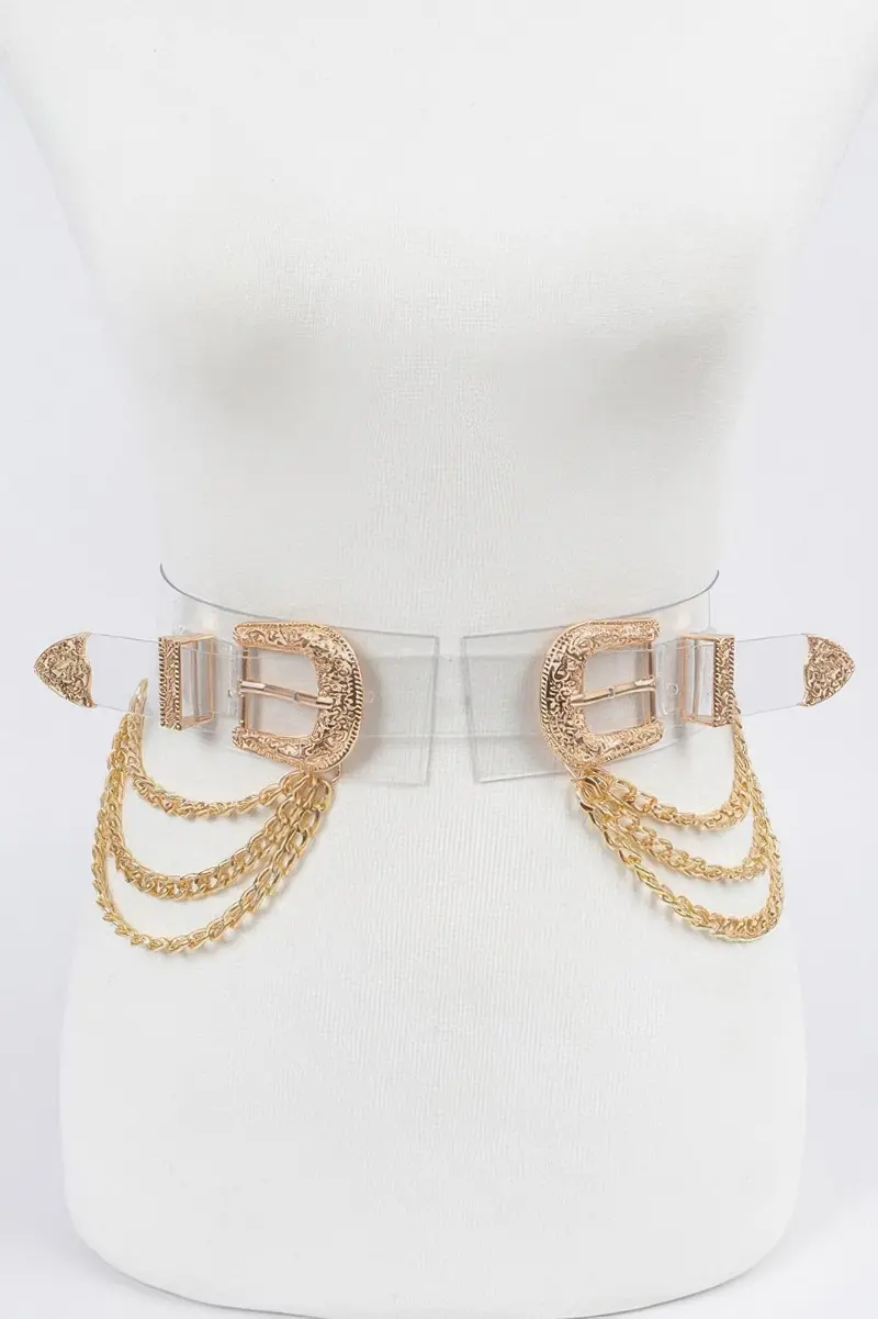 Plus Size Metal Buckle Chain Belt 1