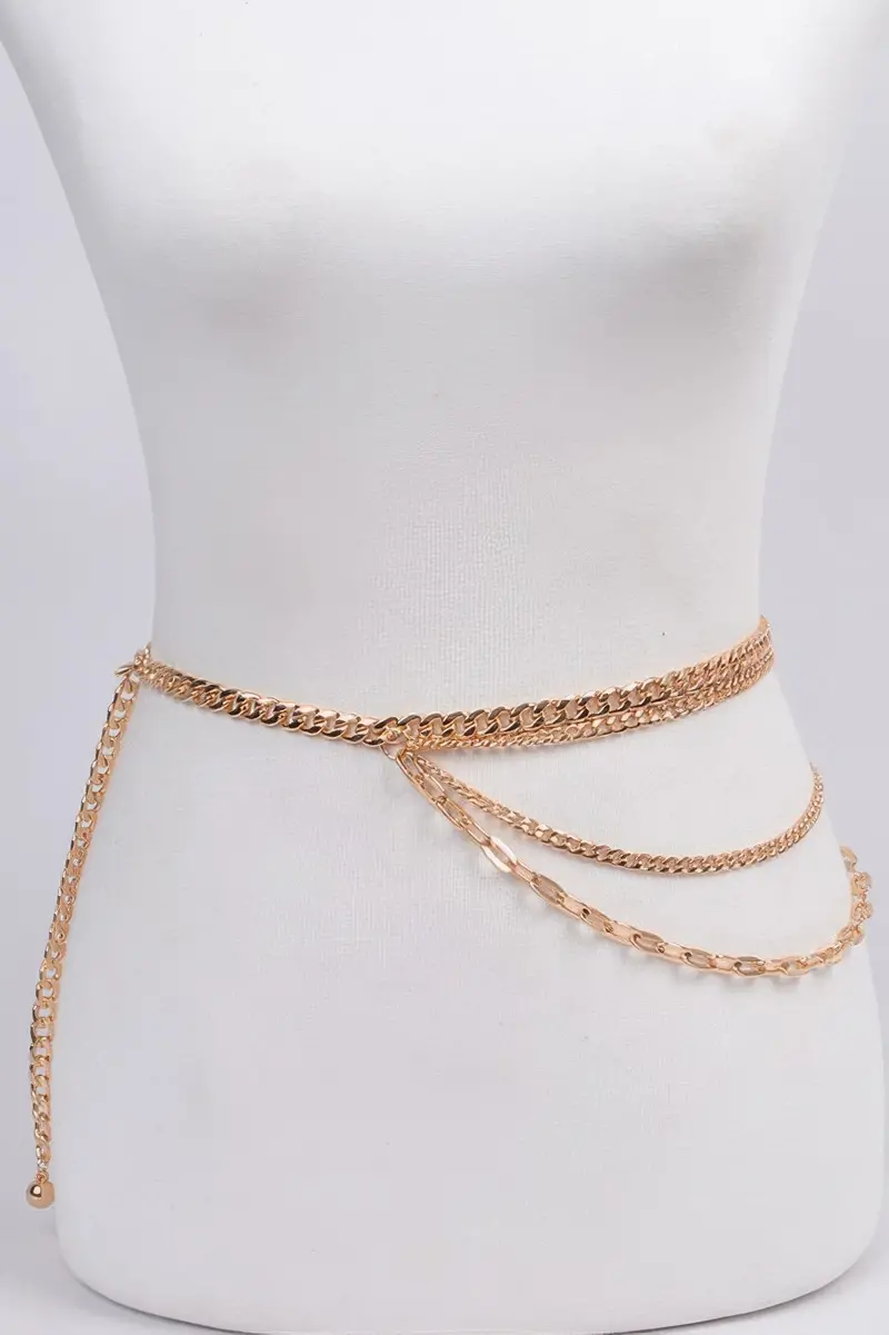Plus Size Multi Chain Strands Belt 1