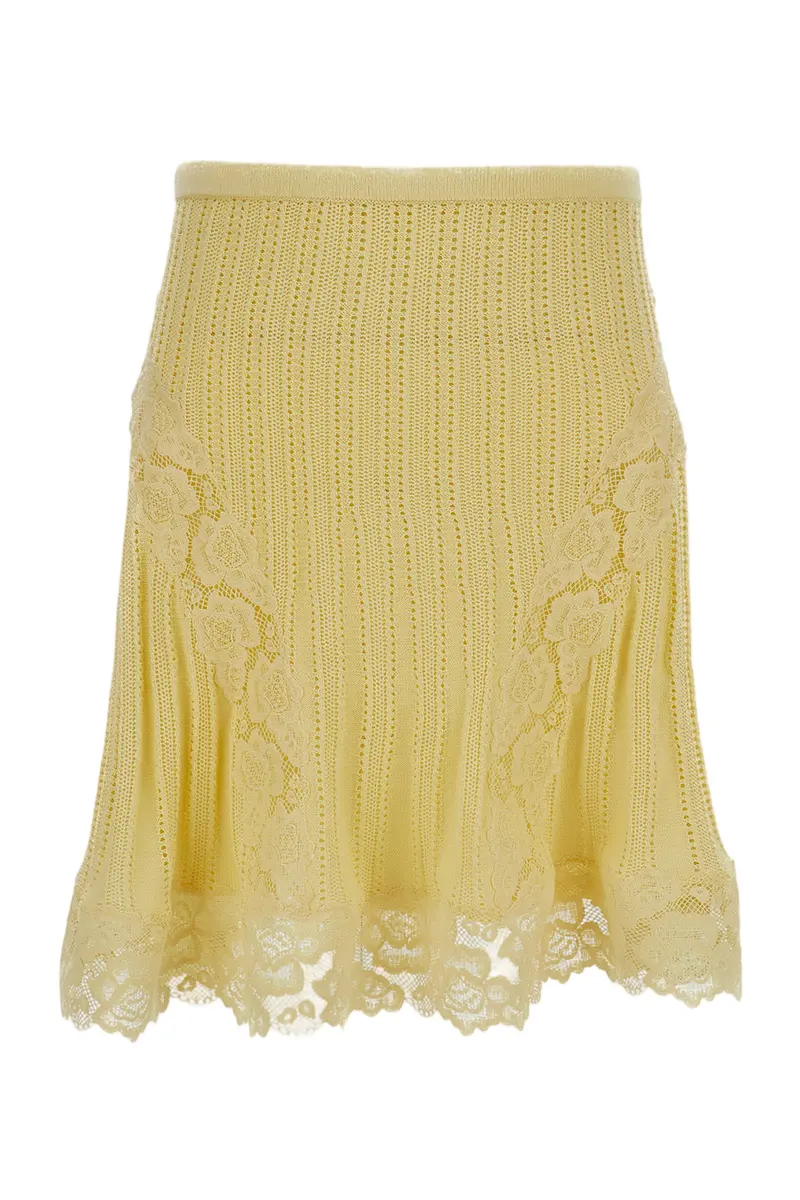 Pointelle Knit Mini Skirt 1