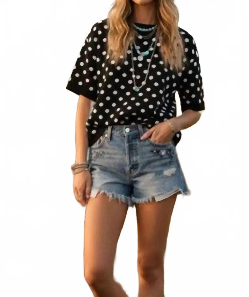 Polka Spots Sweater In Black 1