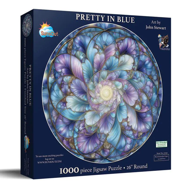Pretty In Blue 1000 Piece Jigsaw Puzzle For Adults 1