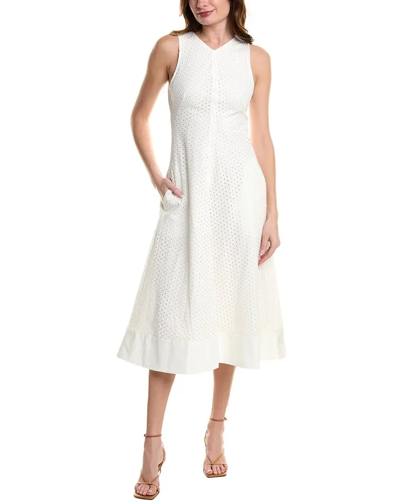 Proenza Schouler White Label Juno Eyelet Midi Dress 1