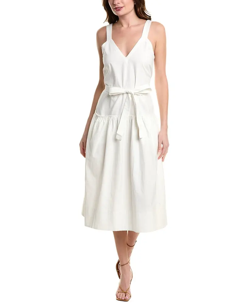 Proenza Schouler White Label Sasha Linen-Blend Midi Dress 1