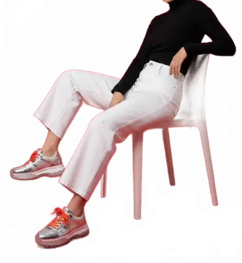 Pull On Wide Leg Pants In White 1