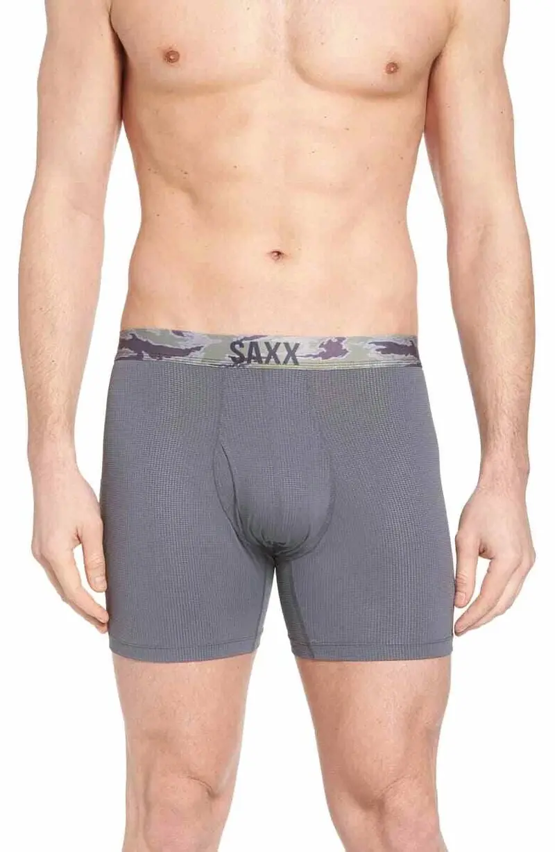 Quest Print Boxer Brief In Charcoal 1