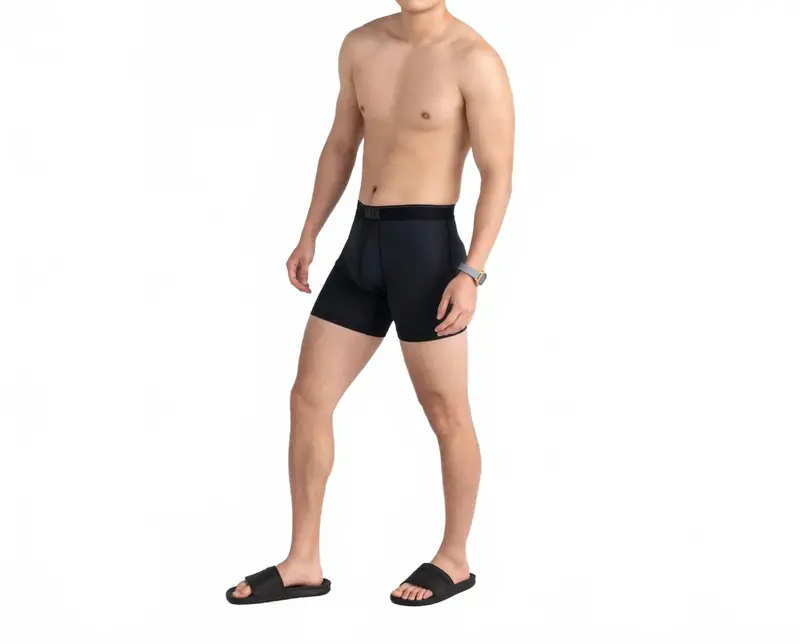 Quest Quick-Dry Mesh Boxer Brief In Black Ii 1