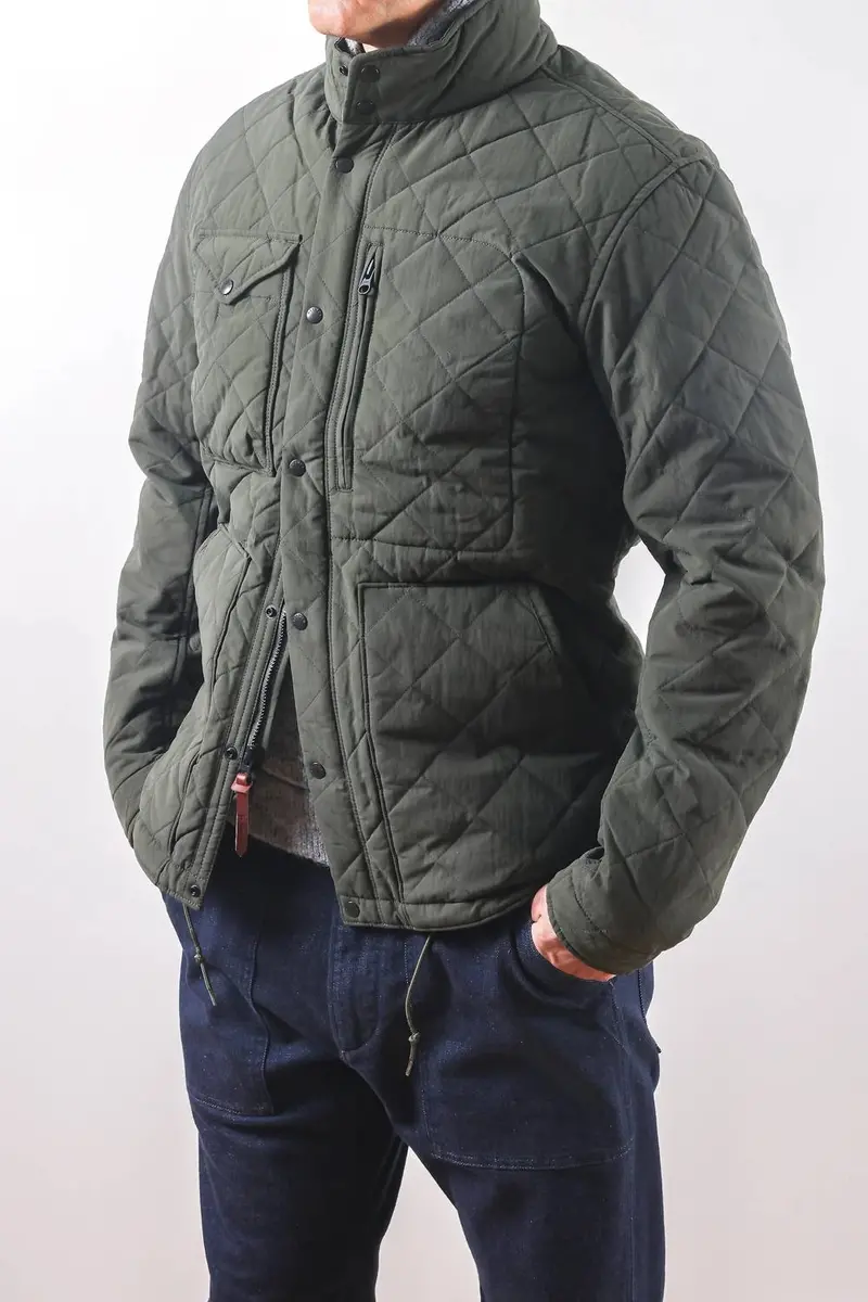 Quilted Tanker Jacket In Dark Loden 1