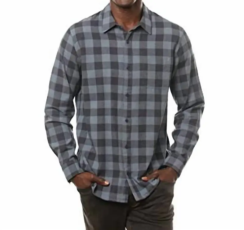 Quinella Button Shirt In Heather Vintage Indigo 1