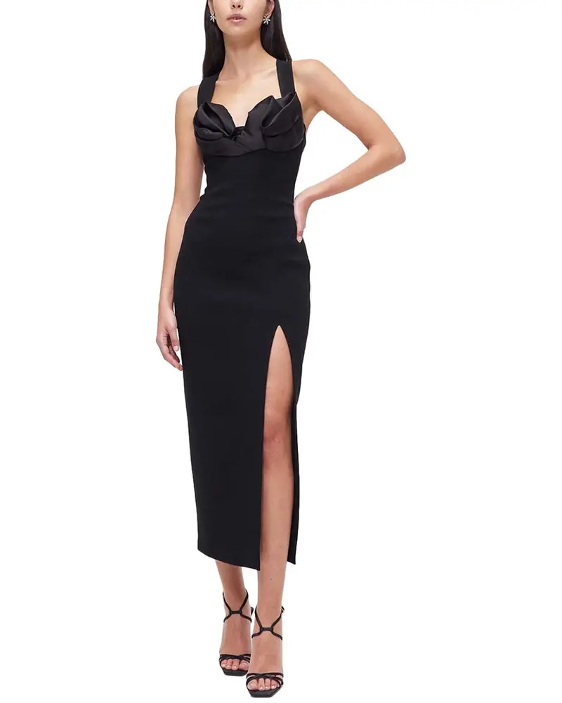 Rachel Gilbert Alaric Wool & Silk-Blend Midi Dress 1