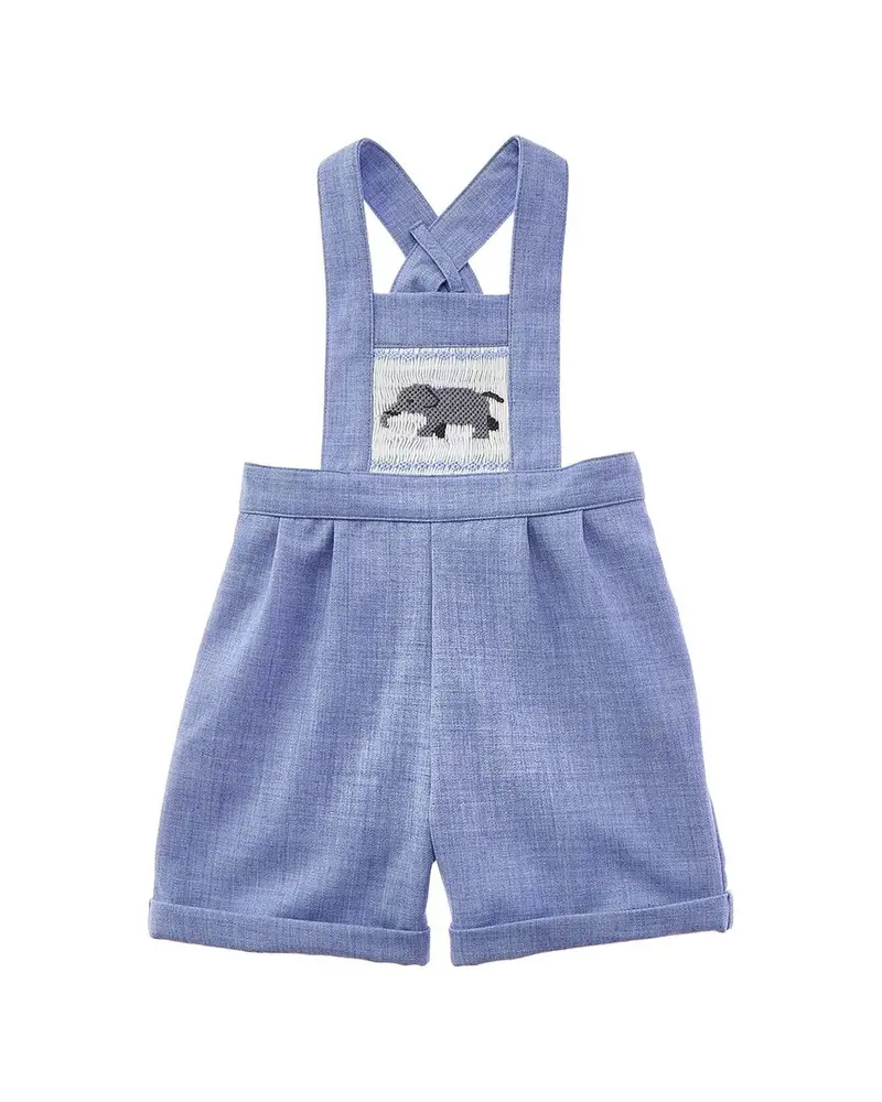 Rachel Riley Elephant Smocked Dungaree 1